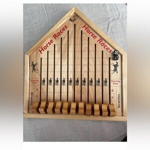 Rascal Toys Horse Races Game Wooden Board Game Horse Races Dice Game Rascal Toys